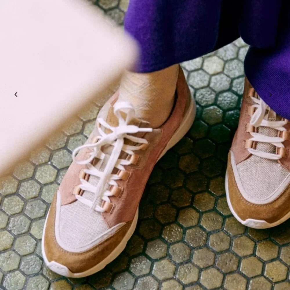 Sezane Sama Sneakers Ecru Multi - Size 36/US 6